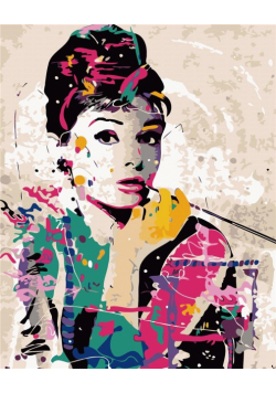 Malowanie po numerach - Audrey Hepburn 40x50cm