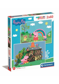 Puzzle 2x60 Super Kolor Peppa Pig