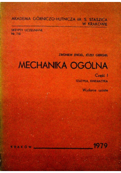 Mechanika ogólna część I
