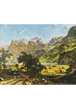 Diamentowa mozaika - Magiczny krajobraz 40x50cm