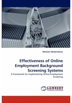 Effectiveness of Online Employment Background Screening Systems