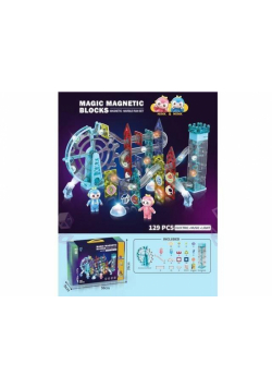 Klocki magnetyczne z kołem 80 el.