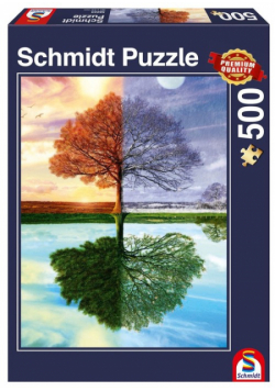 Puzzle 500 Jedno drzewo cztery pory roku