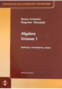 Algebra liniowa definicje twierdzenia wzory
