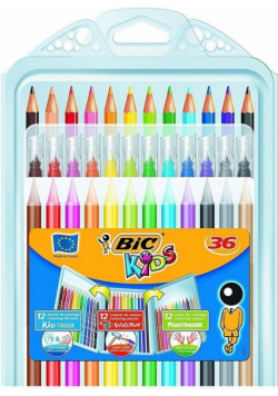 Zestaw koloringowy 3w1 Kredki 36szt BIC
