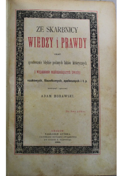 Ze skarbnicy wiedzy i prawdy 1882 r.