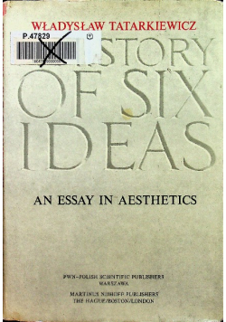 A history of six ideas an essay in aesthetics