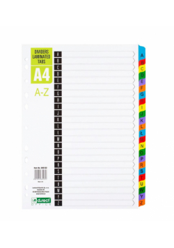 Przekładki kartonowe A-Z index laminowany D.RECT