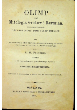 Olimp czyli Mitologia Greków i Rzymian 1875 r.