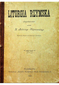 Liturgia rzymska 1903 r.