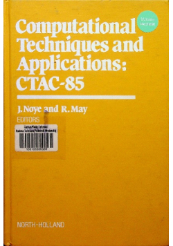 Computational techniques and applications ctac 85