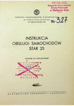 Instrukcja obsługi samochodów  Star 25
