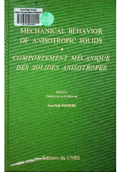Seller Image Mechanical Behavior of Anisotropic Solids Comportment Méchanique des Solides