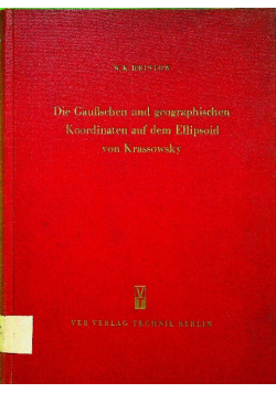 Die geographischen und geographischen Koordinaten auf dem Ellipsoid von Krassowsky