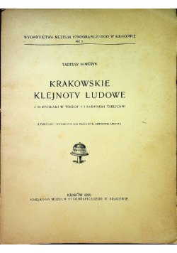 Krakowskie klejnoty ludowe 1935 r.