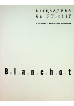 Literatura na świecie Maurice Blanchot  nr 10