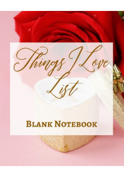 Things I Love List - Blank Notebook - Write It Down - Pastel Rose Gold Pink - Abstract Modern Contemporary Unique