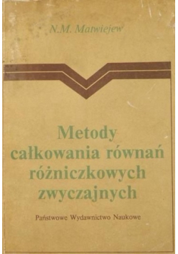 Metody całkowania równań różniczkowych zwyczajnych