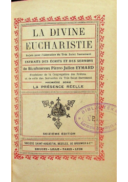 La Divine Eucharistie La Presence Reelle 1887 r.