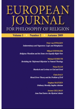 European Journal for Philosophy of Religion 2 2009