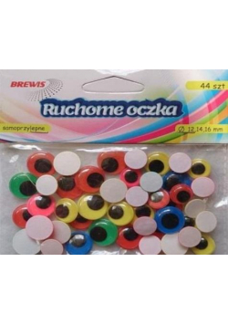 Ruchome oczka kolorowe 44szt
