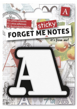 Forget me sticky notes kart samoprzylepne litera A