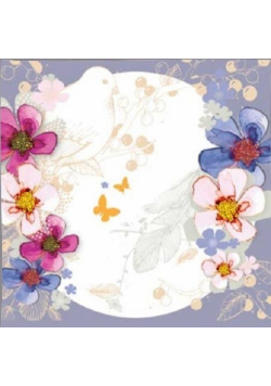 Karnet Swarovski kwadrat CL2903_BL Kwiaty