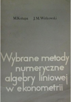 Wybrane metody numeryczne algebry liniowej w ekonometrii