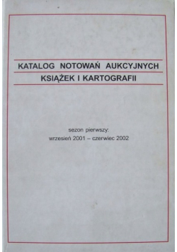 Katalog notowań aukcyjnych książek i kartografii