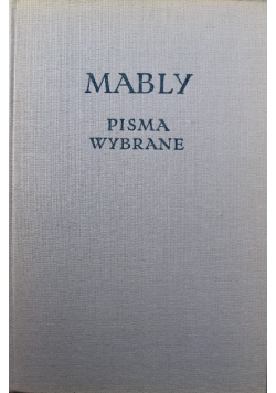 Mably  Pisma Wybrane