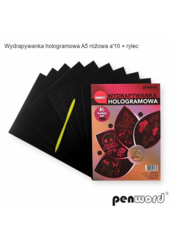 Wydrapywanka hologramowa A5 różowa