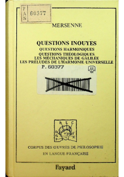 Questions inouyes