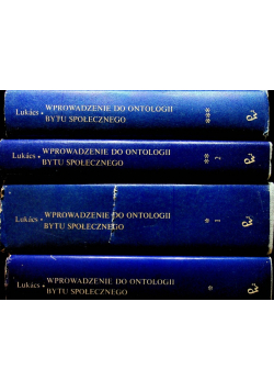 Wprowadzenie do ontologii bytu społecznego Tom 1 do 4
