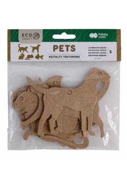 Zestaw kształtów tekturowych Pets 5szt HAPPY COLOR