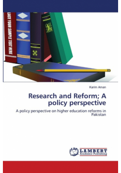 Research and Reform; A policy perspective