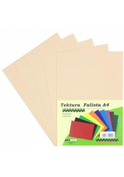 Tektura A4 falista cielista 5szt