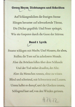 Dichtungen und Schriften band 1 Lyrik