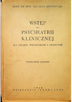 Wstęp do psychiatrii klinicznej 1948 r.