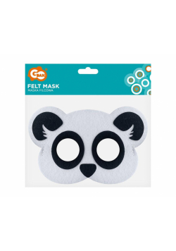 Maska filcowa panda 19x12cm