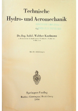 Technische Hydro und Aeromechanik