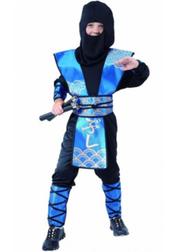 Strój niebieski Ninja rozm.120/130cm