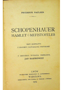 Schopenhauer Hamlet Mefistofeles 1905 r.