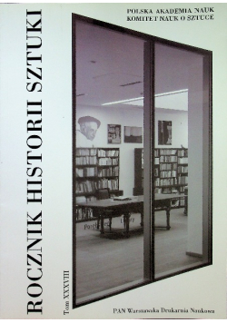 Rocznik Historii Sztuki Tom XXXVIII