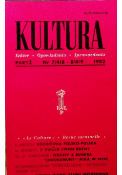 Kultura Szkice opowiadania sprawozdania nr 7