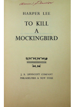 To kill a mockingbird