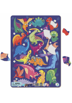 Puzzle ramkowe 53 Dinozaury