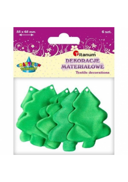 Materiałowe choinki 6szt
