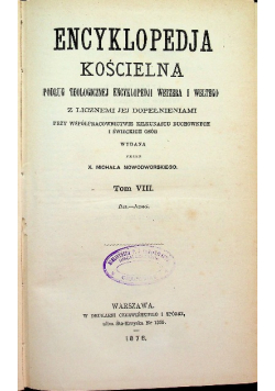 Encyklopedja kościelna Tom VIII 1876 r.