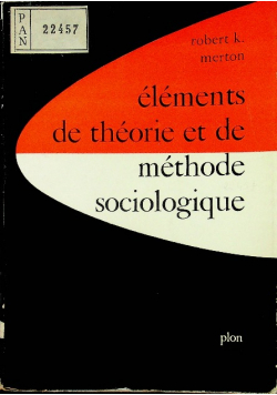 Elements de theorie et de methode sociologique