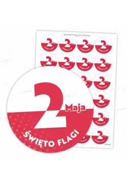 Naklejki patriotyczne - 2 maja 40mm 24szt